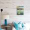 Stupell Industries Glam Tropical Palms over Green Bold Stripes Canvas Wall Art